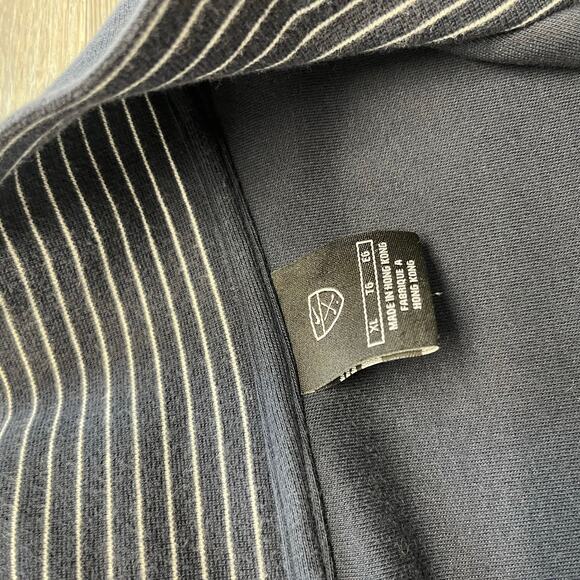 Vintage Y2K 2000's Nike Black Mens XL Quarter Zip Athletic Mini Swoosh Pullover - Picture 9 of 9